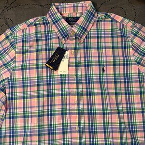 RALPH LAUREN PERFORMANCE CLASSIC FIT BUTTON DOWN S/S SHIRT SIZE XL MEN $125.00